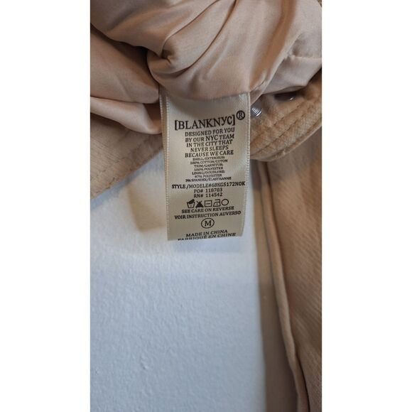 BLANK NYC Tan Suede Motorcycle Bomber Jacket Women's M Biker NEW Grunge NWT - Picture 5 of 7